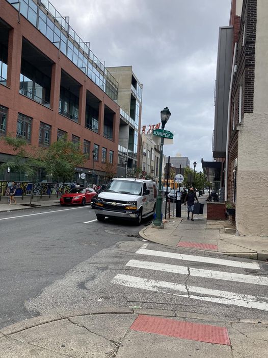 Rented a three story AirBnB as the main location, around the corner from UArts.